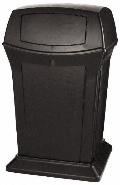 RUBBERMAID Rubbermaid FG917188BLA 45 Gal Outdoor Trash Can 2-door Lid