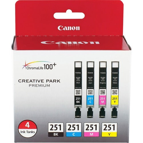 CANON Canon CNMCLI251BCMY CLI-251 Ink Cartridge Value Pack 4-pack