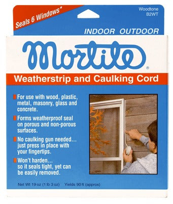 FROST KING Thermwell B2WT Mortite Caulking Cord 90 Foot Woodtone