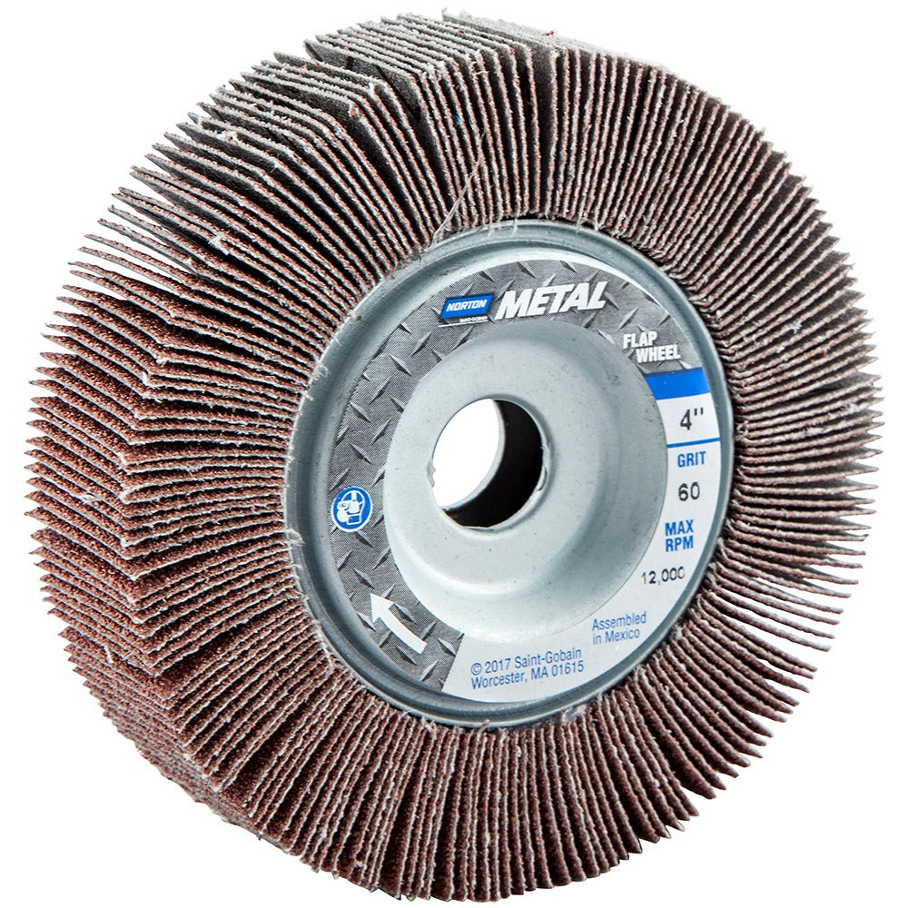 NORTON Norton 63642502673 Flap Wheel 60 Grit 4x1 in
