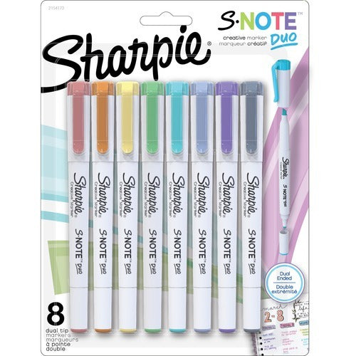 SHARPIE Newell Brands SAN2154173 Dual-tip Markers 8 Pack