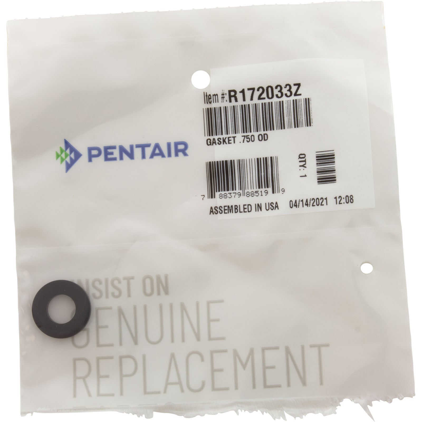 Pentair R172033Z Gasket Replacement for Automatic Chlorine/Bromine Feeders