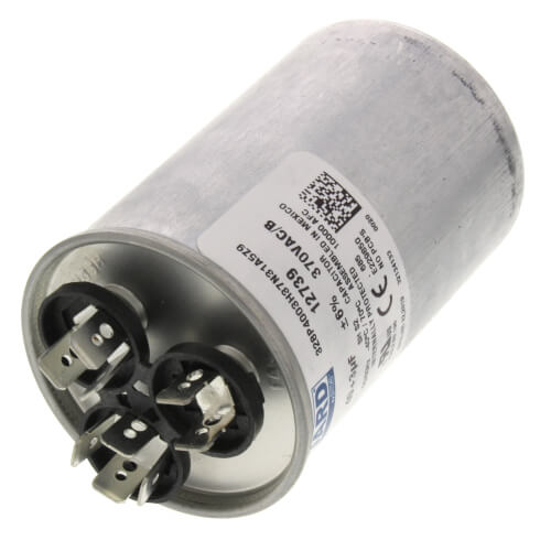 Rheem 43-25133-04 Capacitor - 40/3 MFD 370V Dual Round