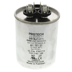 Rheem 43-25133-11 Capacitor 35/3/440 Dual Round