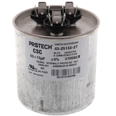 Rheem 432513327 50/10 MFD Dual Round Capacitor 370V