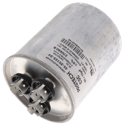 Rheem 43-25133-34 Capacitor 80/10/370 Dual Round