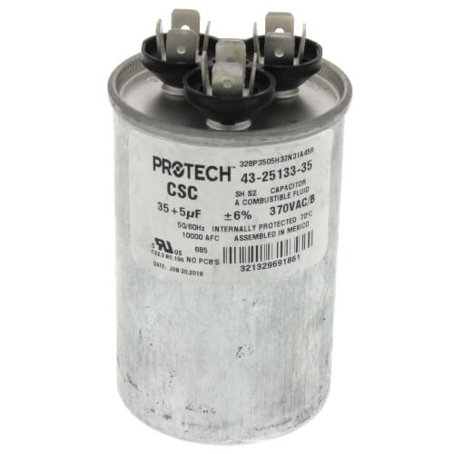 Rheem 43-25133-35 Capacitor 35/5/370 Dual Round