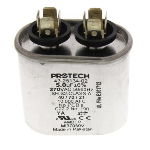 Rheem 43-25134-02 Capacitor 5/370 Single Oval