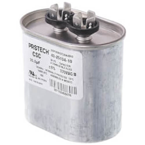 Rheem 43-25134-10 Protech Single Oval Capacitor 35 MFD 370VAC