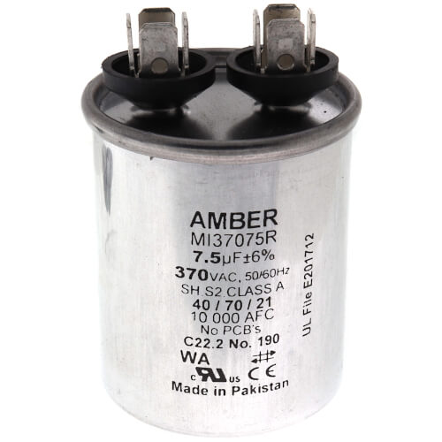 Rheem 43-25136-05 Capacitor 7.5/370 Single Round