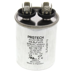 Rheem 43-25136-08 15/370 Single Round Capacitor OEM