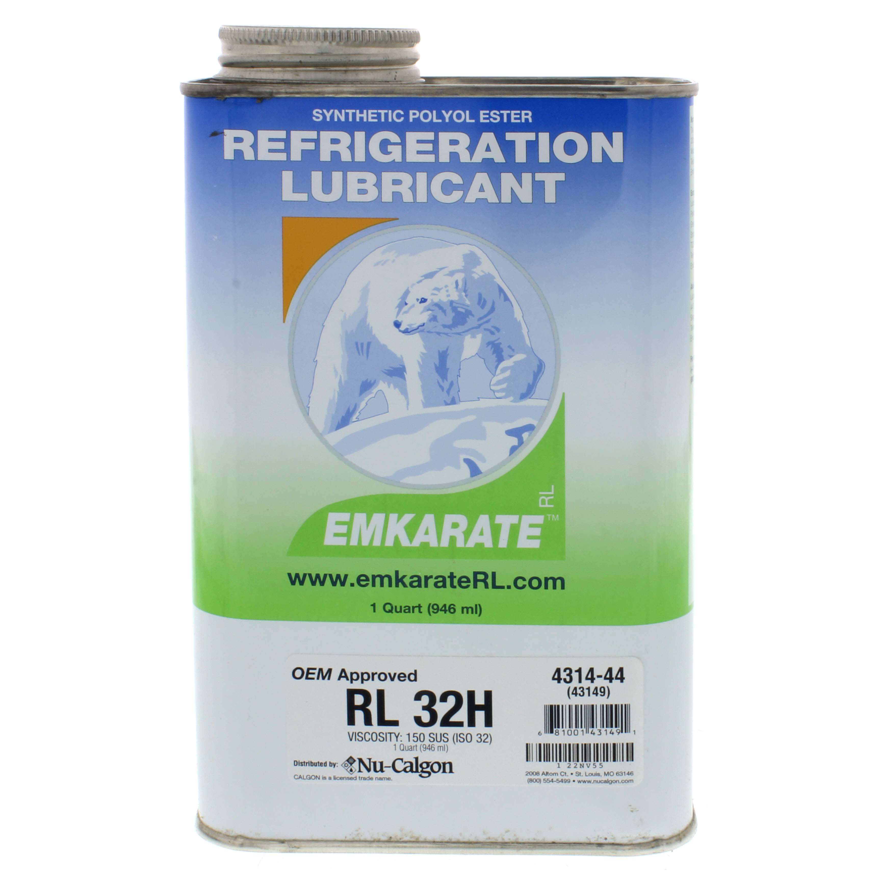 Nu-Calgon 4314-44 Emkarate RL32H Quart Refrigeration Oil