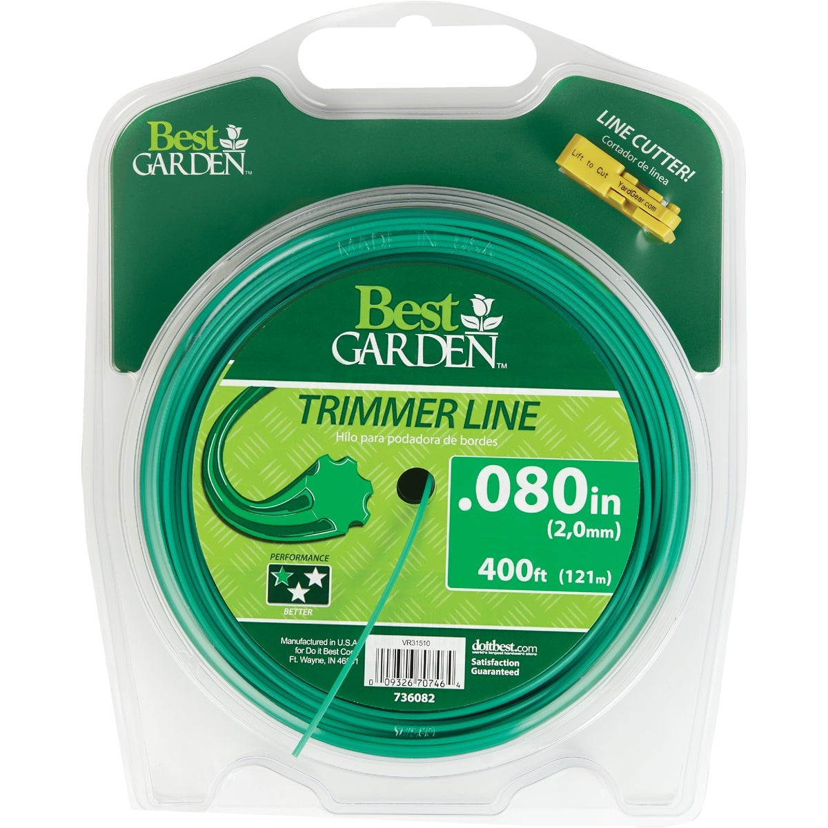 BEST GARDEN Best Garden 16255 Universal Trimmer Line 0.080 in 400 Ft