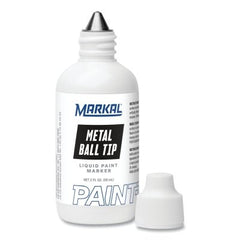 MARKAL 84623 Ball Paint Marker Non-Drip Paint Black 1/8 in Tip