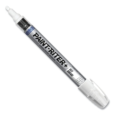 Markal 96960 Paint-Riter+ Oily Surface Paint Marker, White, 1/8 in Tip, Medium