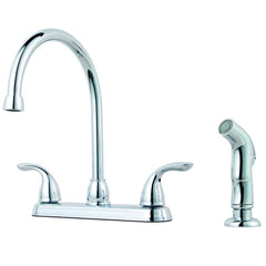 Pfister G136-5000 Pfirst Series Two Handle Kitchen Faucet with Side Spray