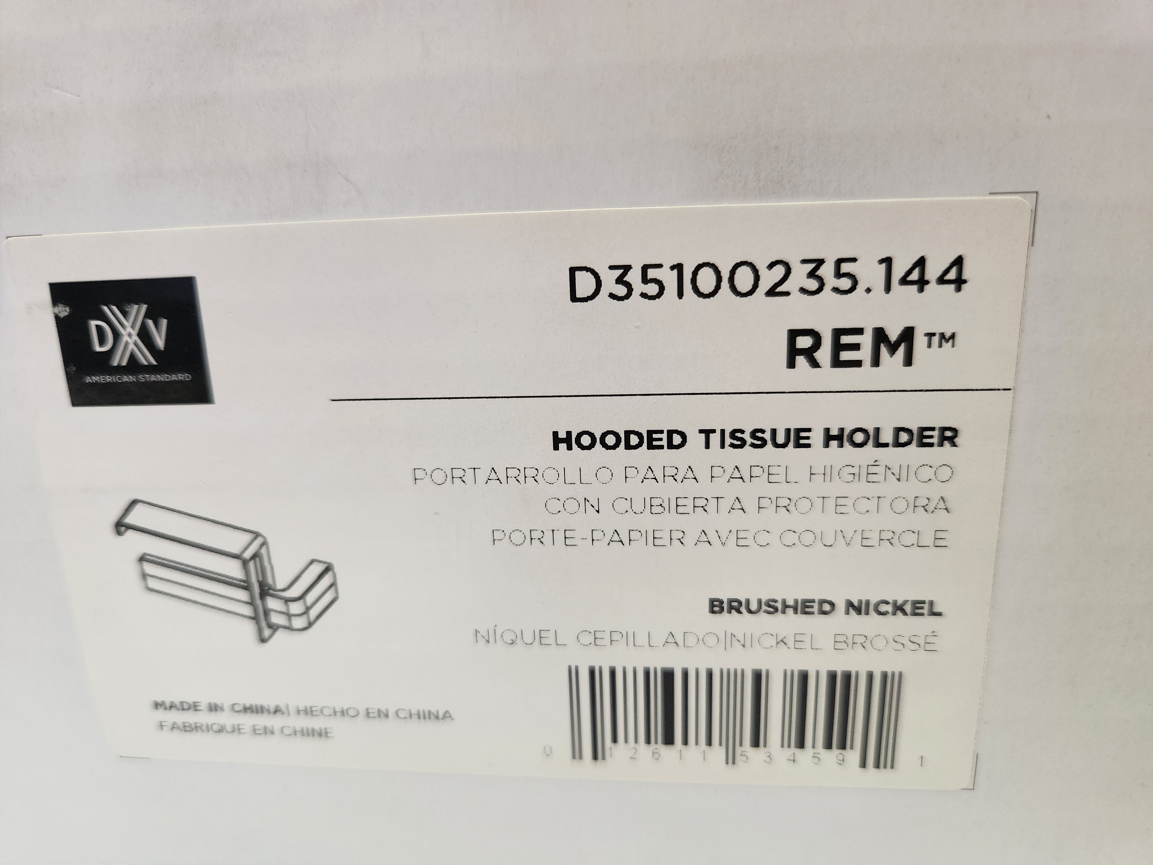 DXV D35100235.144 REM HOODED TISSUE HOLDER