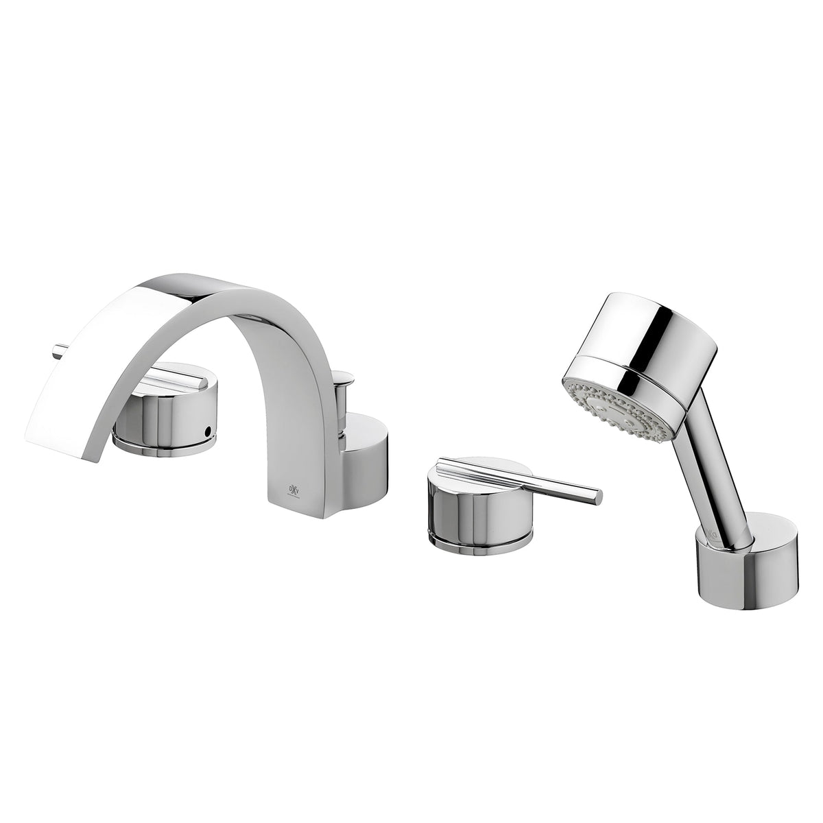 DXV D3510090C.100 REM 2 Handle Roman Tub Set With Hand Shower Polished Chrome