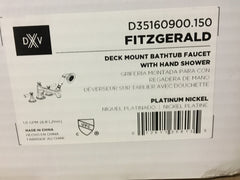 DXV AMERICAN STANDARD D35160900.150 FITZGERALD 2-HANDLE DECK MOUNT BATHTUB FAUCET WITH HAND SHOWER