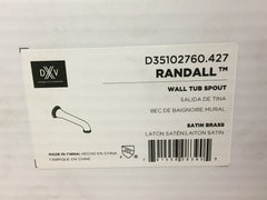 DXV AMERICAN STANDARD D35102760.427 RANDALL WALL MOUNT BATHTUB SPOUT SATIN BRASS