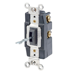 Leviton 1257-L Grounding Momentary Contact AC Quiet Toggle Switch 120/277 Volt 20 Amp