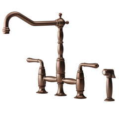 AMERICAN STANDARD D35402250.110 Victorian Widespread Kitchen Faucet with Side Spray