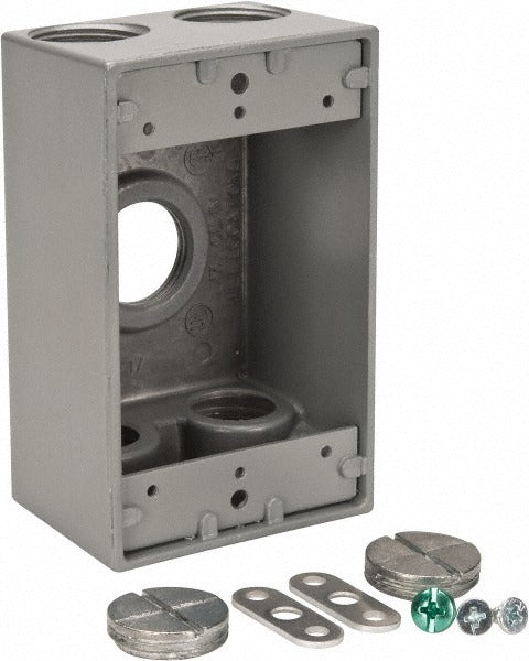THOMAS & BETTS Thomas Betts DIH5-2-LM Aluminum Outlet Box 1 Gang
