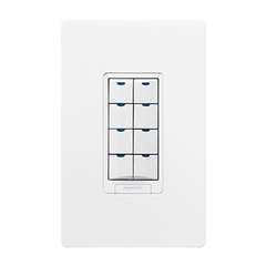 Legrand LVSW101W Wattstopper 1-Button Low Voltage Wall Switch with LED Indicator