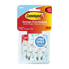 True Value 17067CLR-VP Command Clear Wire Hooks w/ Clear Adhesive Strips Value Pack