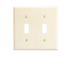 Leviton 86009 Wallplate 2 Gang Toggle Switch Standard Size 4.5 in H x 4.56 in W