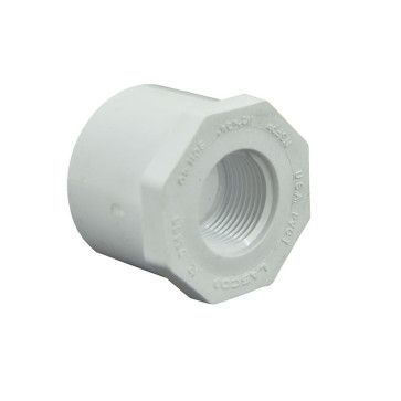 Lasco 438-210 1-1/2 in X 3/4 in PVC Schedule 40 Reducer Bushing Spigot X Female Threaded