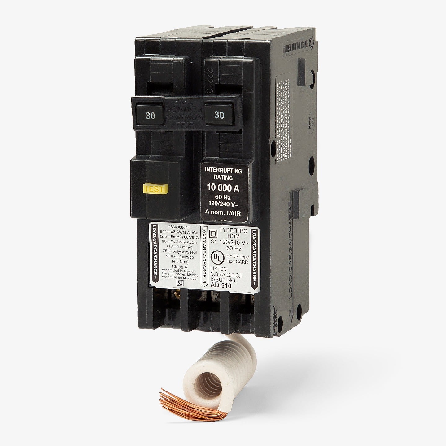 SQUARE D Square D HOM230GFI Ground Fault Circuit Breaker 30 A (2-Pole)