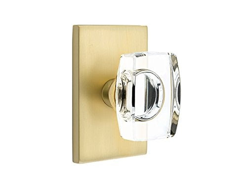 EMTEK Emtek 5052WSUS4 Rectangular Rosette Dummy Pair Crystal Knob