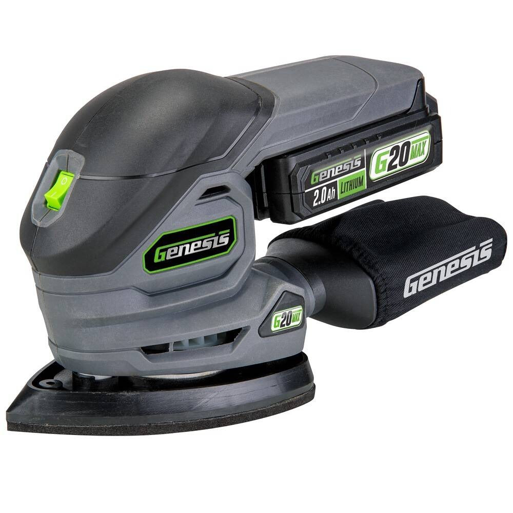 GENESIS Genesis GLDS20B 20V Corner/Detail Sander 20V (5.5 in x 5.5 in x 3.15 in)
