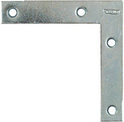 NATIONAL HARDWARE National Mfg N114-116 Flat Corner Iron 4 Inch Zinc 4-pack