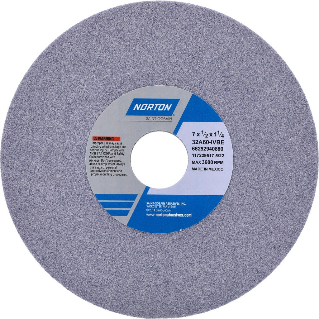 NORTON Norton 66252940880 Surface Grinding Wheel 60 Grit 7 in