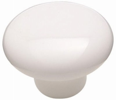 AMEROCK Amerock 217WHT Cabinet Knob 1.5 Inches White