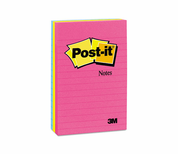 3M 3M MMM6603AN Post-it Lined Notes 4 x 6 3 Pads/Pack 660-3AN