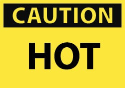 ACCUFORMNMC Accuformnmc MSCC35AP Caution Hot Hazardous Label 5x3 in