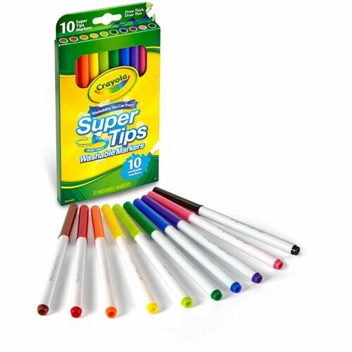 CRAYOLA Crayola CYO588610 Washable Super Tips Markers 10 Set