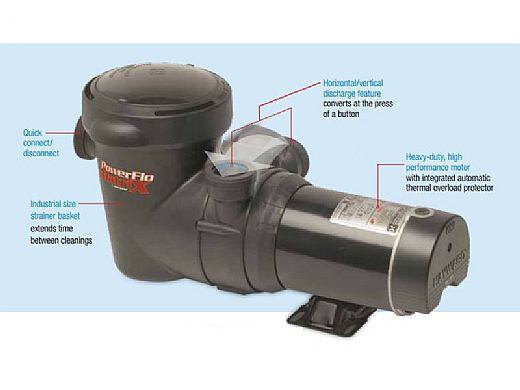 Hayward W3SP15932S PowerFlo Matrix Dual-Speed Above-Ground Pool Pump 1.5 HP