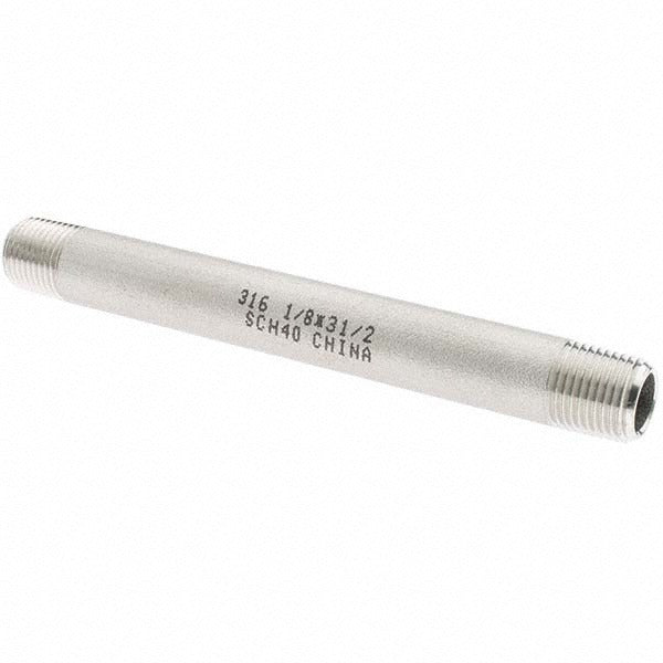 VALUE COLLECTION Value Collection 6BN1/8*31/2 Ss Pipe Nipple 1/8 in Grade 316