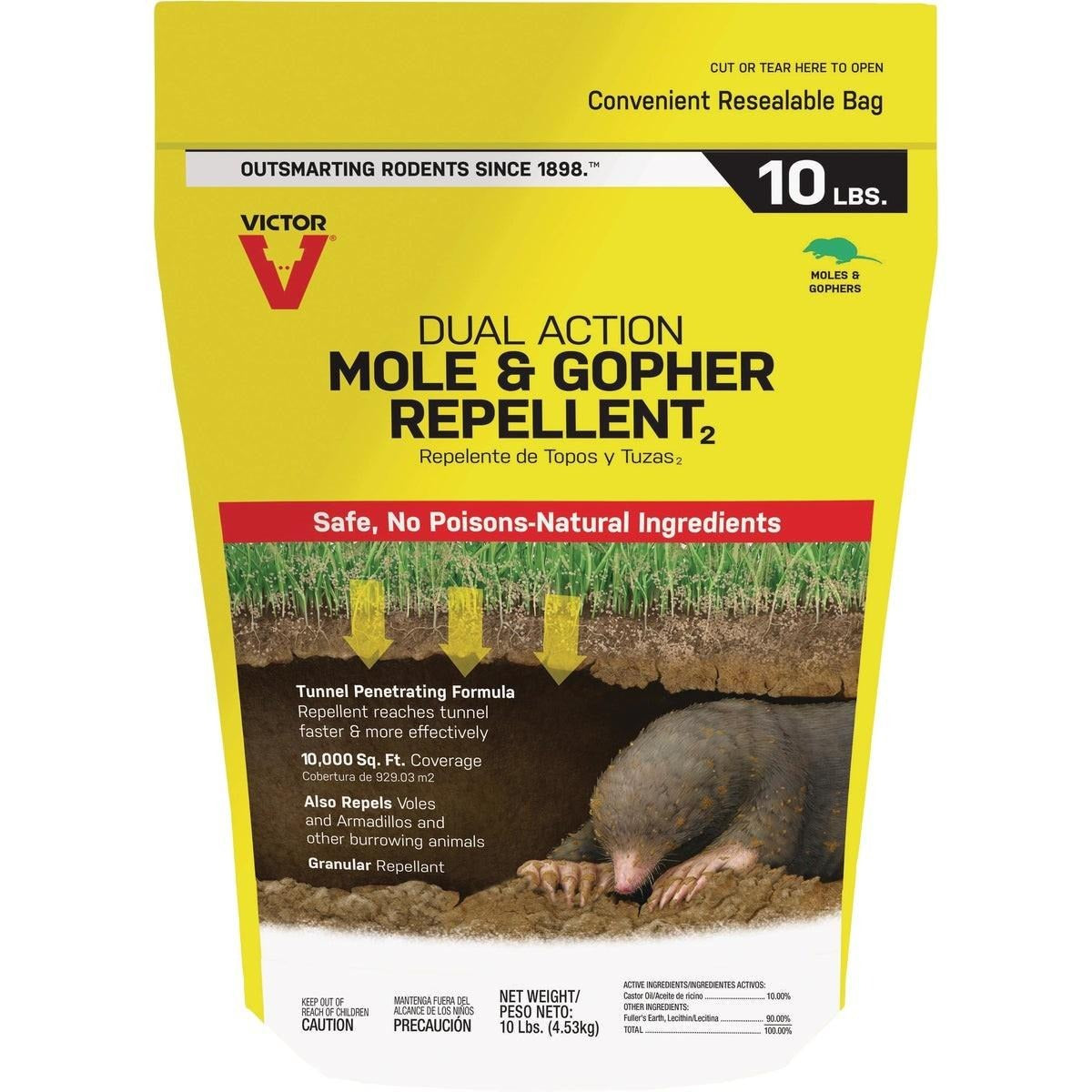 VICTOR Victor M7002-2 Granular Mole & Gopher Repellent 10 lb Pack of 1