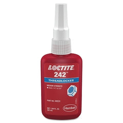 Loctite 135355 242 Threadlocker Medium Strength 50 mL 1/4 to 3/4 inch Thread Blue