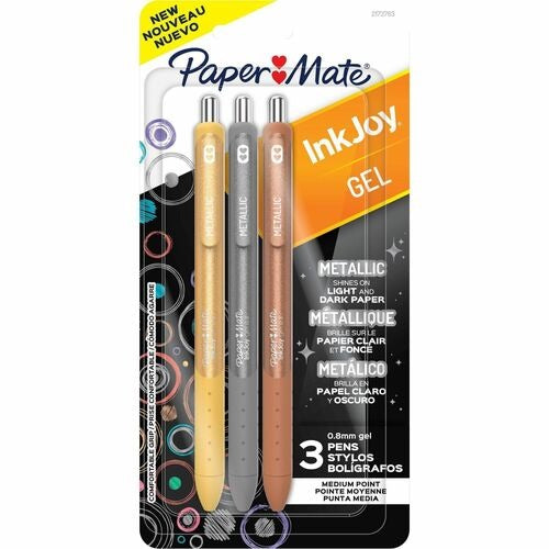 PAPER MATE Paper Mate PAP2173763 Metallic Gel Pens 3-pack