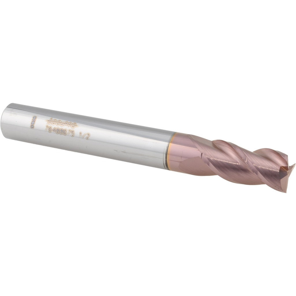 ACCUPRO Accupro 12182290 Square End Mill 0.5 in 3 Flute Solid Carbide