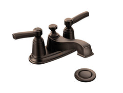 Moen S6201ORB Rothbury Oil Rubbed Bronze Two-Handle Low Arc Bathroom Faucet