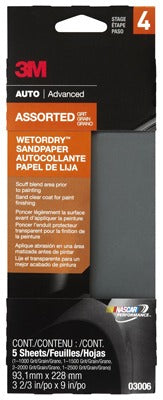 3M 3M Company 3006 Wet or Dry Sandpaper Assorted Grit 5 Piece