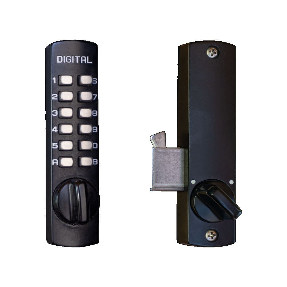LOCKEY Lockey C150JBMG Keyless Hook Bolt Lock Jet Black Marine Grade