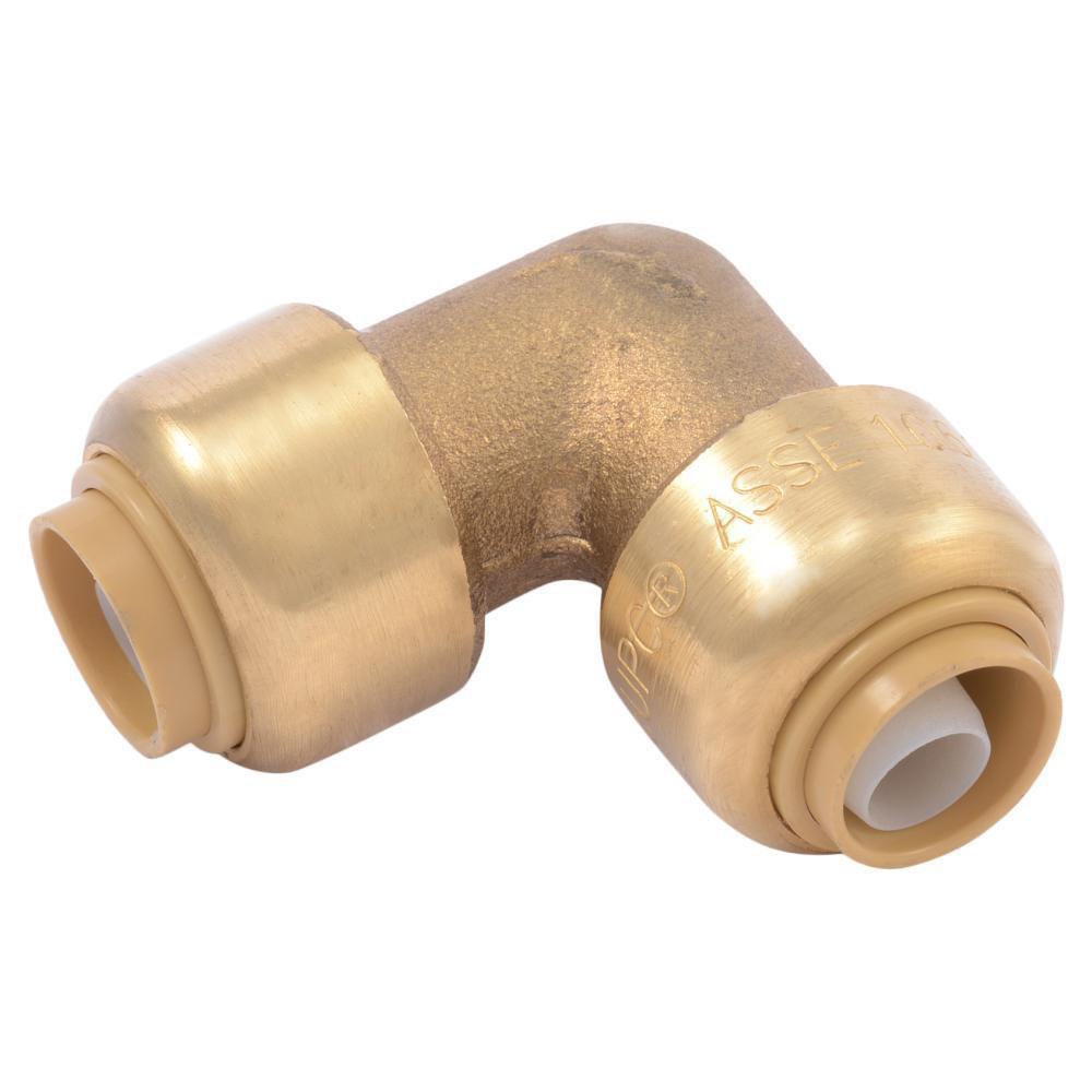 SharkBite U246LF 3/8 Inch Push Brass Standard Radius 90 Degree Elbow